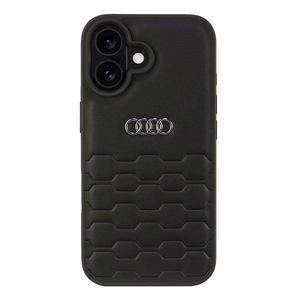 Audi Synthetic Leather iPhone 16 6.1" must/must hardcase AU-TPUPCIP16-GT/D2-BK