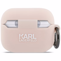 Karl Lagerfeld Silicone Chaupette Head 3D Ümbris jaoks AirPods Pro 3 - roosa