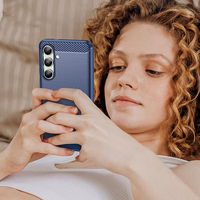 Carbon Ümbris jaoks Samsung Galaxy S24 FE - sinine