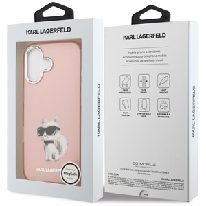 Karl Lagerfeld IML Aquarelle Choupette & Logo MagSafe iPhone 17 Ümbris - Roosa