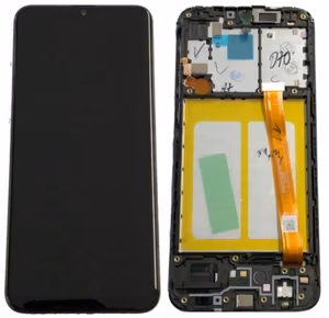 LCD ekraan Samsung A202 A20e 2019 puuteekraani ja raamiga must originaal
