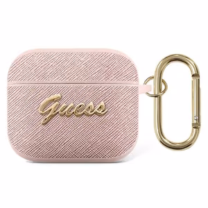 Guess GUA3SASMP AirPods 3 ümbris roosa/roosa Saffiano Script Metal Collection