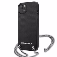 Karl Lagerfeld KLHCP13SPMK iPhone 13 mini 5,4 "hardcase must / must Leather Textured and Chain