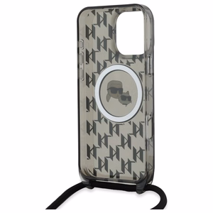 Karl Lagerfeld IML Crossbody Monogram Karl & Choupette Head MagSafe Ümbris jaoks iPhone 16 Pro Max - must