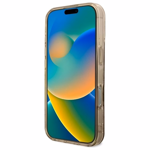 Guess IML Peony jaoks 4G Background MagSafe Ümbris jaoks iPhone 16 Pro - Brown