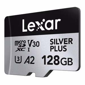 Карта памяти Lexar High-Performance Silver Plus microSDXC 128 ГБ + адаптер