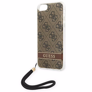 Guess GUOHCI8H4STW iPhone SE 2022 / SE 2020 / 7/ 8 pruun/pruun hardcase 4G Print Strap