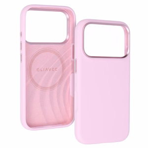 Liavec Silky ümbris metallist kaameraraamiga mudelile iPhone 18 Pro Max/17 Pro Max, roosa