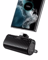 Powerbank Veger PlugOn (W0558) PD QC3.0 3A 20W 5000 mAh with a built-in connector Type C czarny