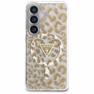 Guess ümbris IML Leopard Print Triangle MagSafe for Samsung Galaxy S26 pruun