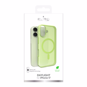 Puro Daylight Magsafe Compatible Silicone Ümbris jaoks iPhone 17 - Translucent Roheline