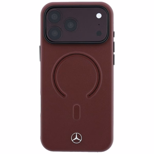 Mercedes 3D MagSafe nahast ümbris mudelile iPhone 17 Pro Max, tumesinine