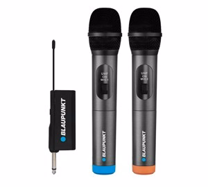 Kahekordne juhtmeta mikrofon Blaupunkt UHF WM60UDB