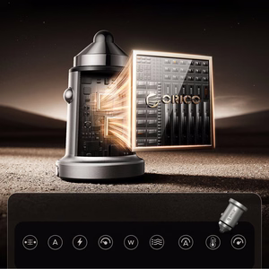 Orico MiniRing Pro 45W USB-A + USB-C autolaadija - hõbedane