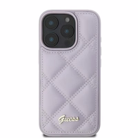 Guess Quilted Metal Logo ümbris jaoks iPhone 16 Pro - light lilla