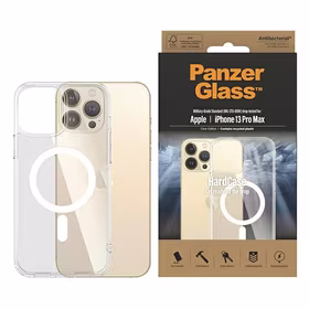 PanzerGlass HardCase with MagSafe Antibacterial Military Grade Certified Ümbris jaoks iPhone 13 Pro Max - Läbipaistev