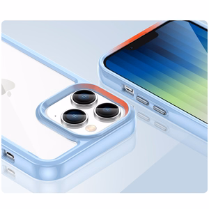 Outer Space Case iPhone 14 Pro kõvakate geelraamiga sinine