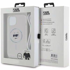 Karl Lagerfeld IML Choupette Head & Cord MagSafe ümbris jaoks iPhone 13 / 14 / 15 - läbipaistev