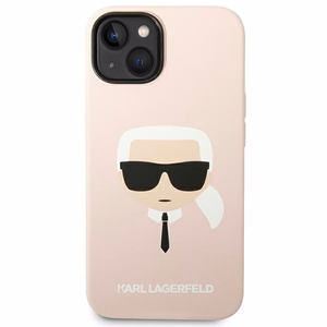 Karl Lagerfeld KLHMP14SSLKHLP iPhone 14 6.1 "hardcase light roosa / light roosa Silicone Karl`s Head Magsafe