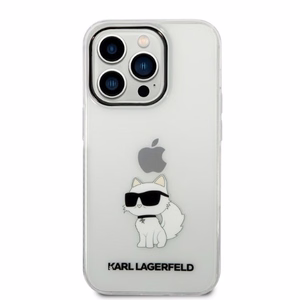 Karl Lagerfeld Ikonik Choupette ümbris jaoks iPhone 14 Pro - läbipaistev