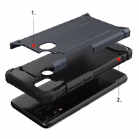 Hybrid Armor ümbris jaoks Realme 10 5G / Realme 9i 5G armored hybrid ümbris must