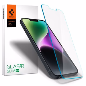 Spigen Glas.tR Slim karastatud klaas iPhone 13 / 13 Pro / 14 / 16e jaoks