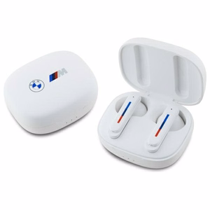 BMW Bluetooth kõrvaklapid BMBEMIATP20LOH TWS + docking station valge/valge Printed Logos