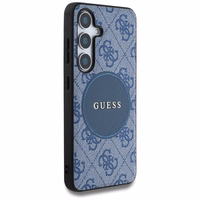 Guess 4G Round Patch Classic Logo MagSafe ümbris jaoks Samsung Galaxy S25 Plus sinine