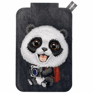 Nimmy New Big-Eye Cute Pets 2.0 Panda Magnetic Wallet with Phone Stand - Black
