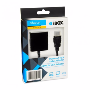 iBox IAHV01 video cable adapter HDMI Type A (Standard) VGA (D-Sub) must