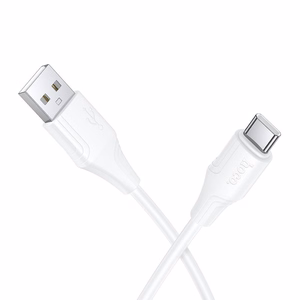 Силиконовый кабель USB A to USB C Hoco 3A 1 м X124 белый