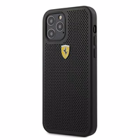 Ferrari FESPEHCP12MBK iPhone 12/12 Pro 6.1" must/must kõvakott On Track perforeeritud