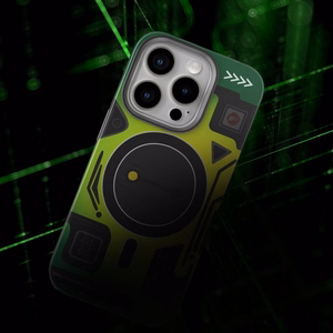 Ümbris jaoks iPhone 16 PRO MAX Forcell F-Protect Levels Dual Layer 4D technology compatible with Magsafe Military Drop-Test cyber roheline