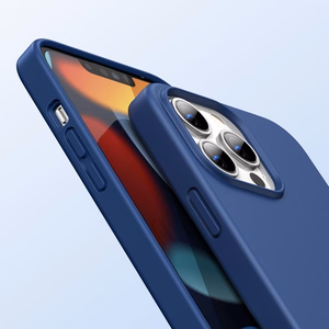 Ugreen Protective Silicone Ümbris rubber flexible silicone ümbris cover jaoks iPhone 13 Pro Max sinine