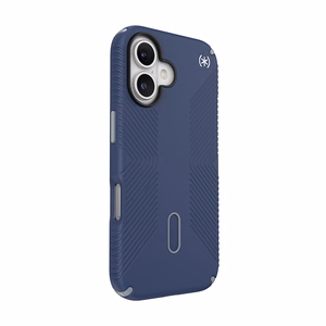 Speck Presidio2 Grip MagSafe'i ja ClickLocki toega ümbris iPhone 16-le, Coastal Blue/Dust Grey