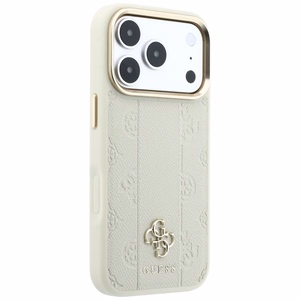 Guess Stripe Peony 4G Logo MagSafe ümbris mudelile iPhone 18 Pro / 17 Pro – värv: beež