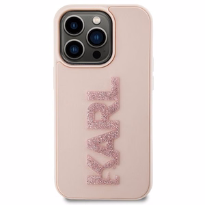 Karl Lagerfeld чехол для iPhone 15 Pro KLHCP15L3DMBKCP (3D Logo Glitter) розовый