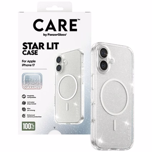 CARE by PanzerGlass Flagship Urban Explorer Ümbris w. Valge MagSafe jaoks iPhone 17 - Clear Glitter
