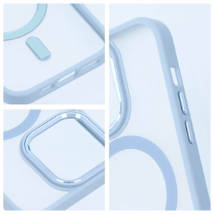 MATTE MAG COVER Ümbris compatible with MagSafe jaoks IPHONE 16 Pro Max sinine