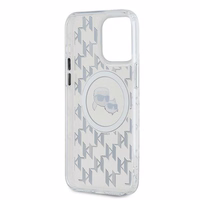 Karl Lagerfeld IML Monogram Karl & Choupette Head MagSafe Ümbris jaoks iPhone 15 Pro Max - Clear