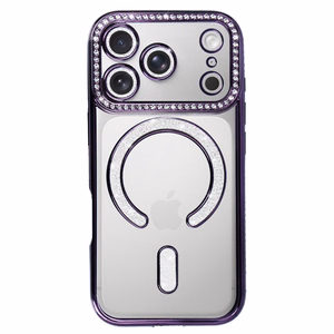Bling Magsafe Ümbris jaoks Iphone 17 Pro Max purple
