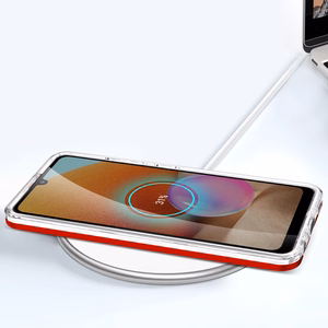 Läbipaistev 3in1 ümbris Samsung Galaxy A72 4G Frame Gel Cover Punane