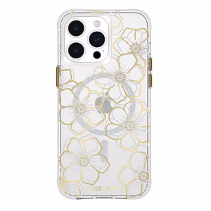 Case-Mate Floral Gems MagSafe ümbris seadmele iPhone 15 Pro Max, kuldne