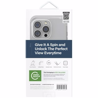 Uniq Swivix 360 Rotating Kickstand Ümbris jaoks iPhone 16 Pro Max - Läbipaistev