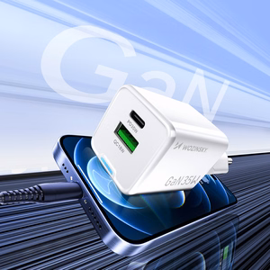 Wozinsky WWC-35W GaN USB-A + USB-C сетевое зарядное устройство - белый