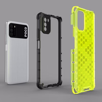 Honeycomb Case kaitsekate TPU kaitserauaga Xiaomi Poco M3 läbipaistev