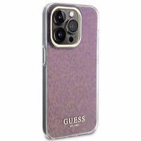 Guess GUHCP15XHDECMP iPhone 15 Pro Max 6.7" roosa/roosa hardcase IML Faceted Mirror Disco Iridescent