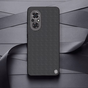 Nillkin Textured Case vastupidav tugevdatud ümbris geelraamiga ja nailonist tagaküljega Honor 50 SE jaoks must