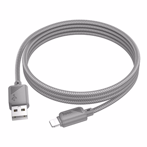 Кабель USB A to Lightning Hoco 2,4A 1 m X113 серый