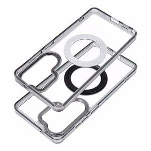 Case for Samsung A56 Frame Circle Stand compatible with MagSafe black